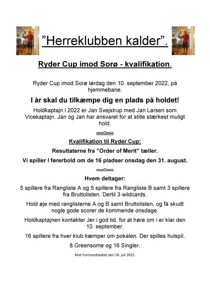 Ryder Cup kvalifikation